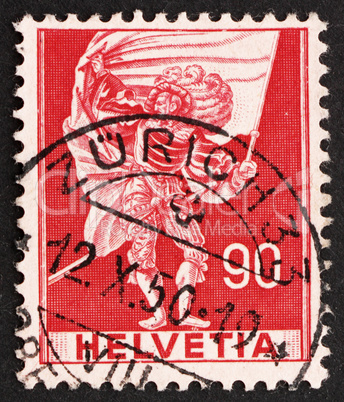 Postage stamp Switzerland 1959 Standard Bearer