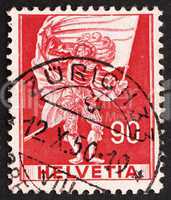 Postage stamp Switzerland 1959 Standard Bearer