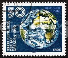 Postage stamp GDR 1990 Earth Globe