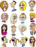 cartoon people characters and emotions