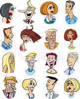 cartoon people characters and emotions
