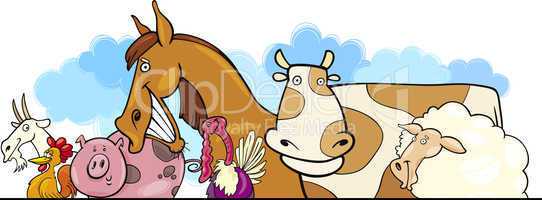 Cartoon Farm animals design