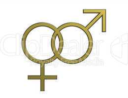 Male and female seks symbols