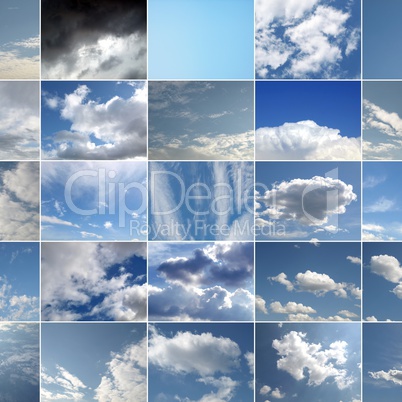 Blue sky collage