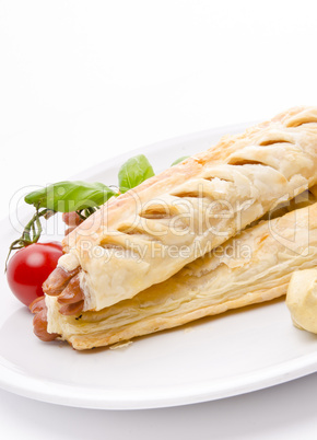 frankfurter and puff pastry