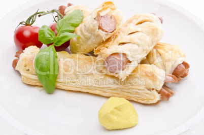 frankfurter and puff pastry