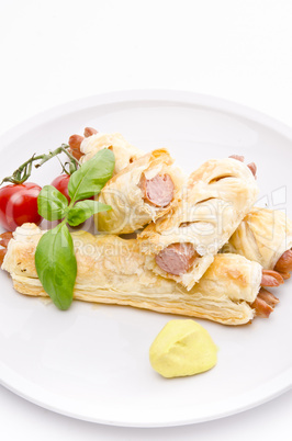 frankfurter and puff pastry