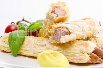 frankfurter and puff pastry