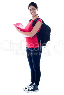 Attractive young girl. Full length portrait Attractive young girl. Full length portrait