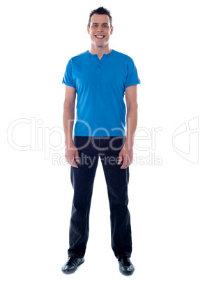 Full length portrait of casual young man