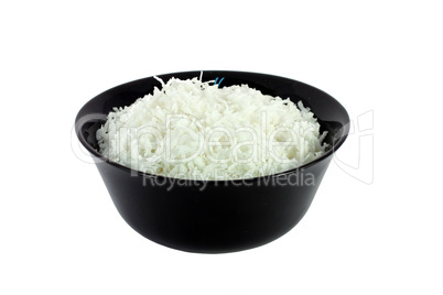 Bowl full of coconut meal