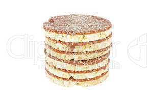 Stack of round crispbread