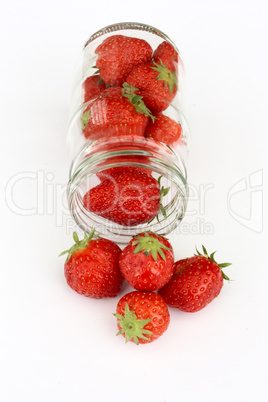 Strawberries in jar