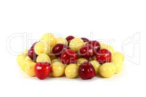 Sweet red and yellow cherries