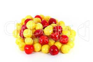 Red and yellow cherries