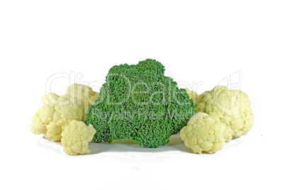 Broccoli and cauliflower