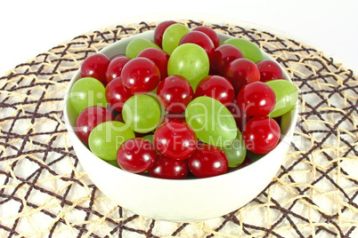 Sour cherry and grape