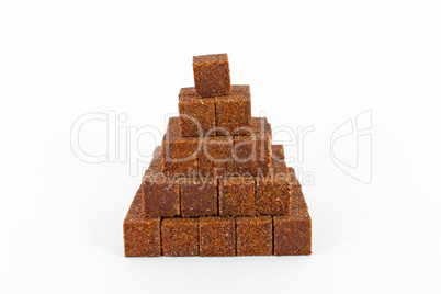 Pyramid made of sugar cubes