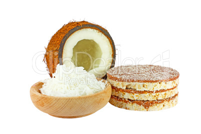 Coconut with coconut meal Coconut with coconut meal