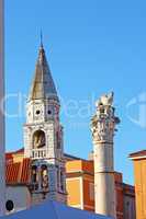 Venice lion and steeple