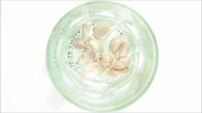 Garlic in glass