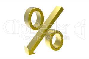 Golden percentage symbol