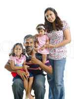 Happy modern Indian family