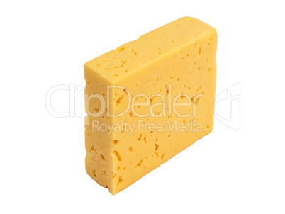 piece of cheese isolated on a white background