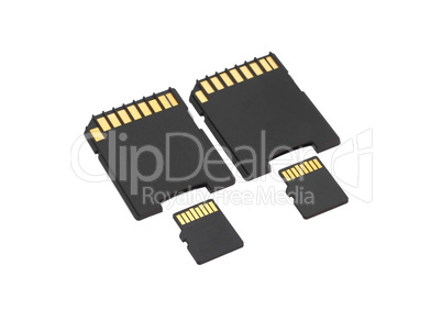 memory card on a white background