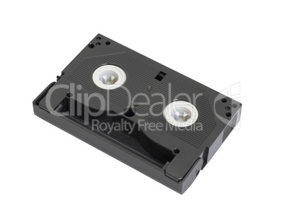 8mm video cassette on a white background