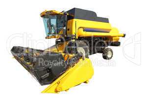 combine harvester on a white background