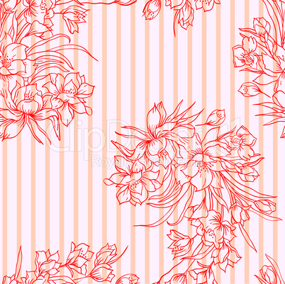 Seamless background with flower.