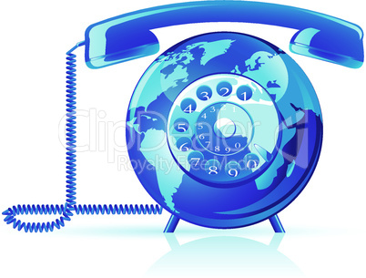 Vector world telephone