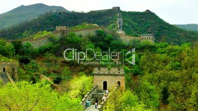 Great wall of China. Timelapse