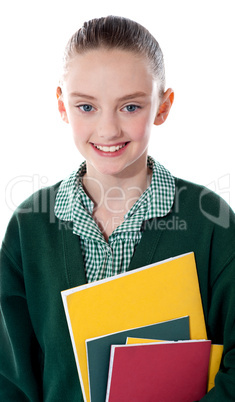 Close up of a smiling school girl