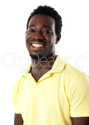 Cheerful young black teenager