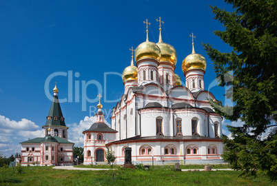 Russian orthodox church. Iversky monastery in Valdai, Russia.