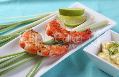 Shrimps on Lemongrass