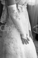 The bride in a beautiful dress