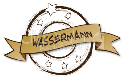 Retro - Tierkreiszeichen - WASSERMANN