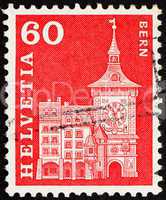 Postage stamp Switzerland 1960 Clock Tower, Bern, Switzerland