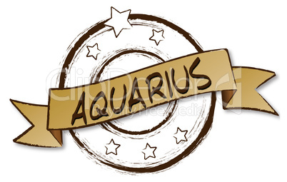 zodiac - Retro -  AQUARIUS