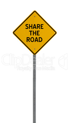 Yellow road hazard sign