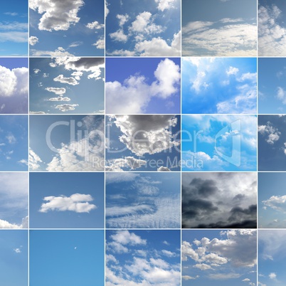 Blue sky collage