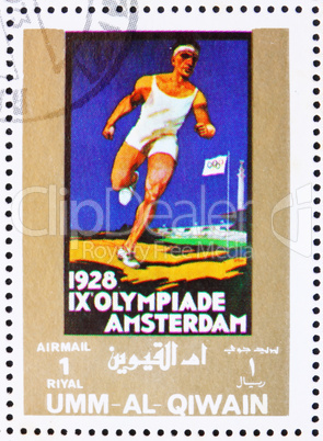 Postage stamp Umm al-Quwain 1972 Amsterdam 1928, Olympic Games o