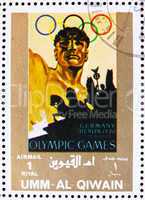 Postage stamp Umm al-Quwain 1972 Berlin 1936, Olympic Games of t