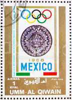 Postage stamp Umm al-Quwain 1972 Mexico 1968, Olympic Games of t