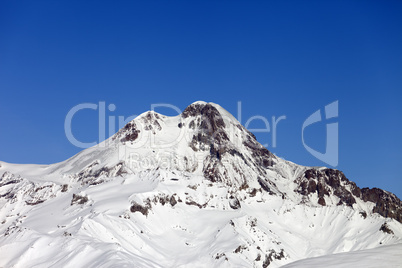 Mount Kazbek in winter