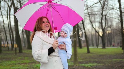 Mother and Baby in Park