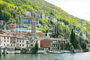 The view of Lugano and Lugano lake.